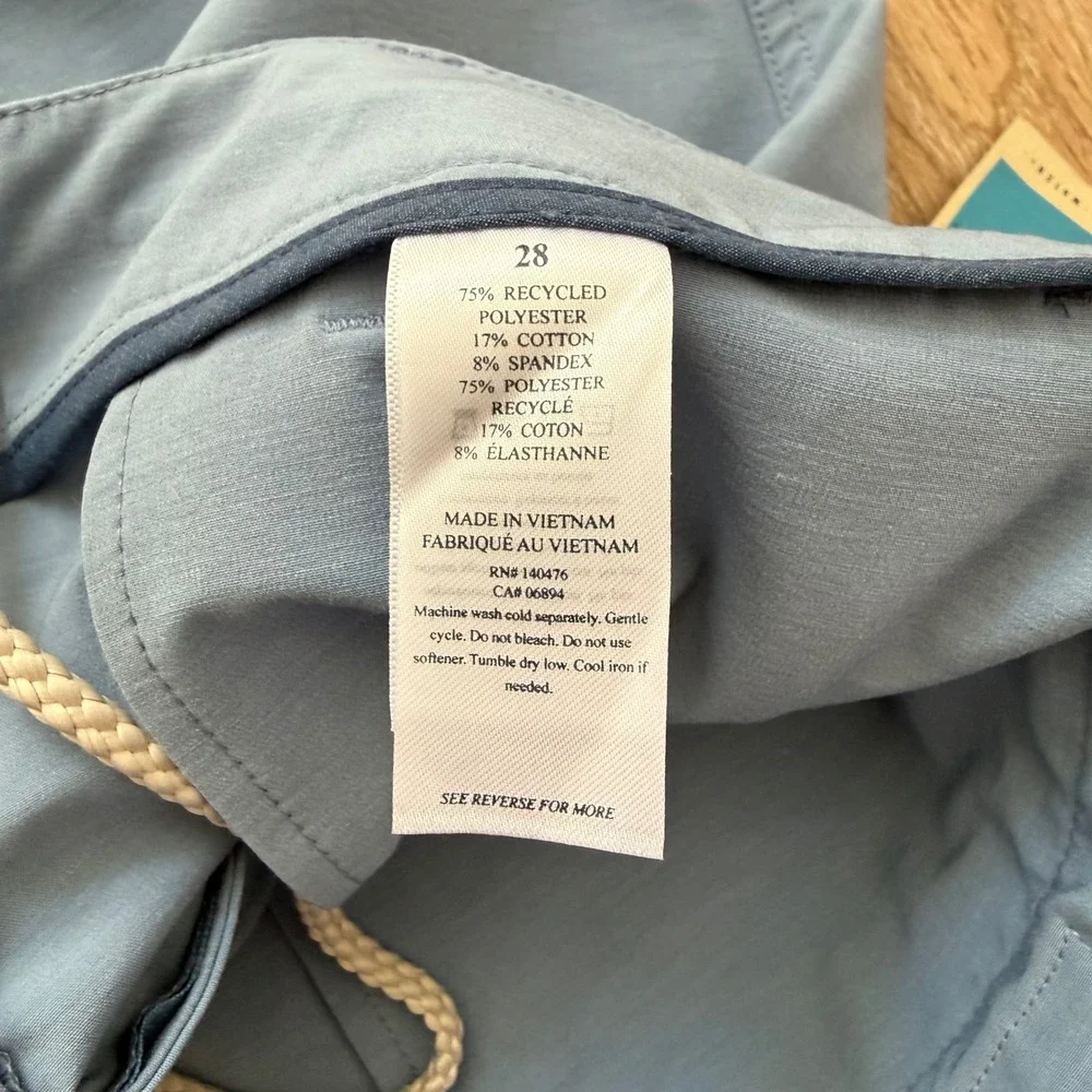 Faherty All Day Shorts Mens 28 Atoll Blue Stretch Quick Dry Performance NWT